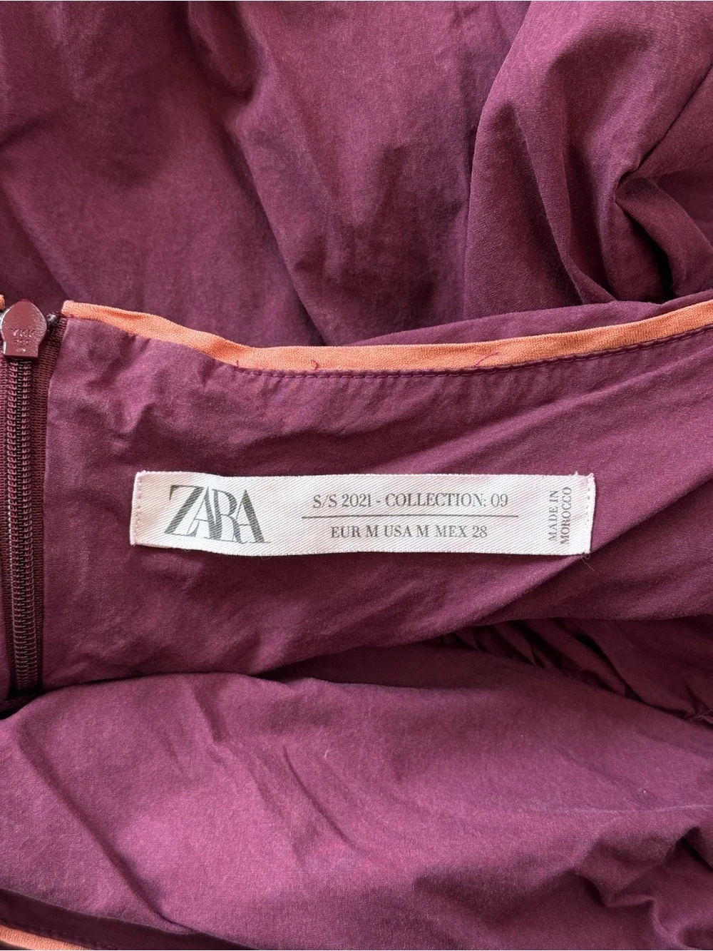 Zara Strapless Tie-Neck Dress in Deep Plum